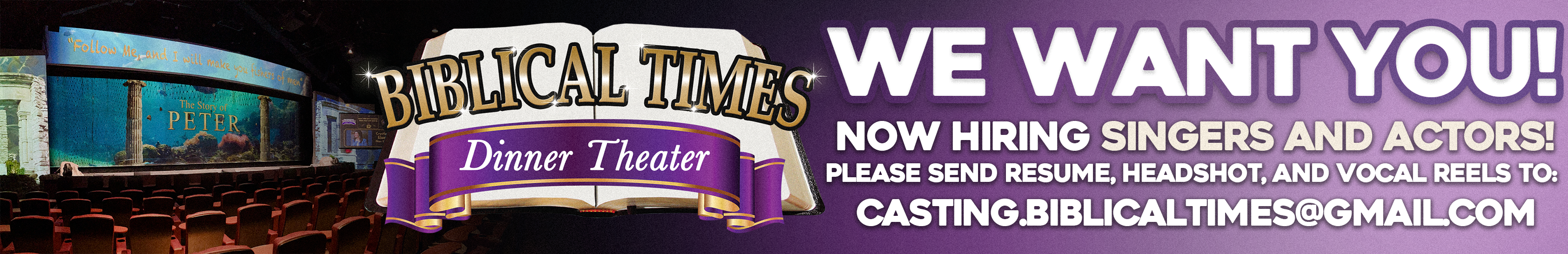 Biblical Times Dinner Theater Is Hiring!