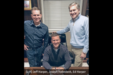 Joseph Habedank with Jeff and Ed Harper