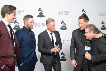 Ernie Haase & Signature Sound with Rick Francis on red carpet at 2019 Nashville Grammy nominees party