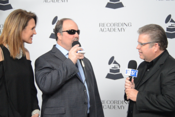 Gordon Mote with Rick Francis on red carpet at 2019 Grammy nominees party