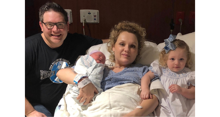 Kasey Kemp and family with new baby