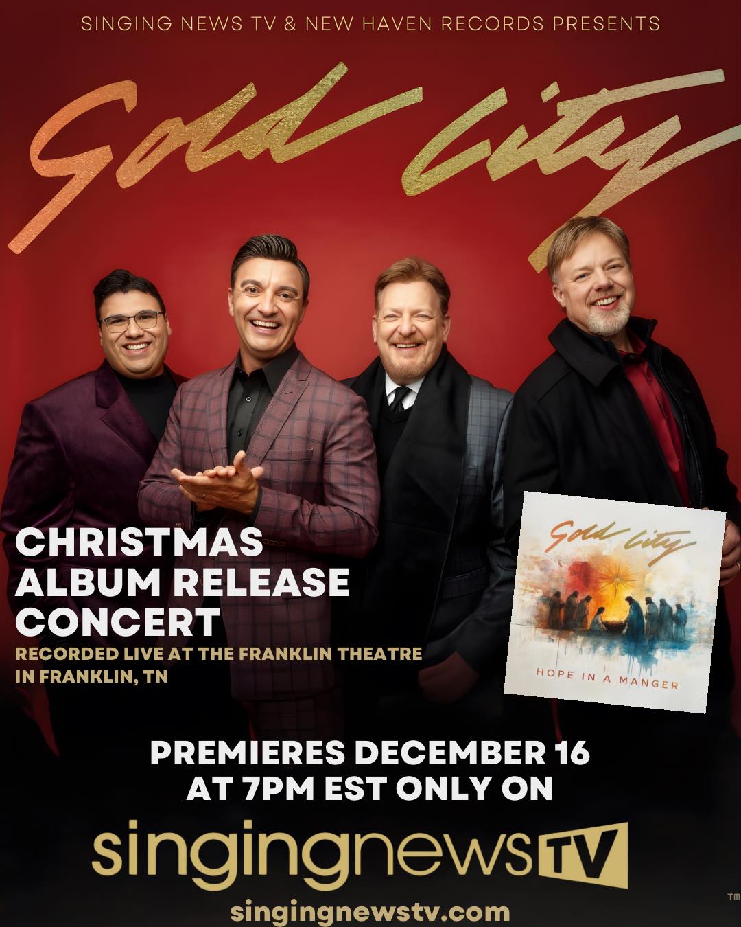 Gold City Christmas Special Debuts On SigningNewsTV
